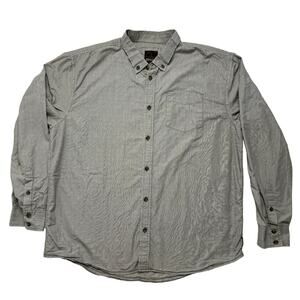 PRANA Reinhold Shirt Brown Fine Stripe Size XXL Mens  Cotton Long Sleeve Button